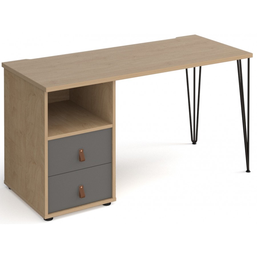 Tikal Straight Desk - Support Pedestal with Drawers